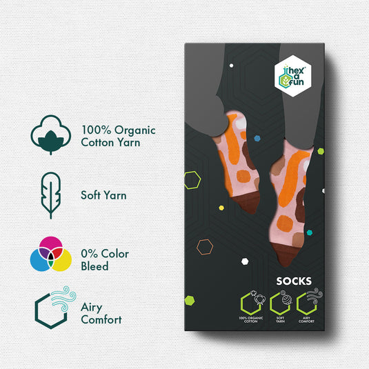 Mud Spots! Unisex Socks, 100% Organic Cotton, Ankle Length, Pack of 1