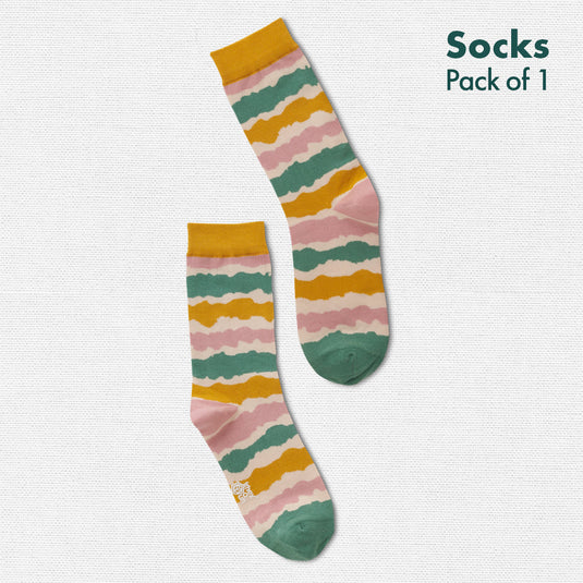 It's Tye-Dye Situation! Unisex Socks, 100% Organic Cotton, Crew Length, Pack of 1