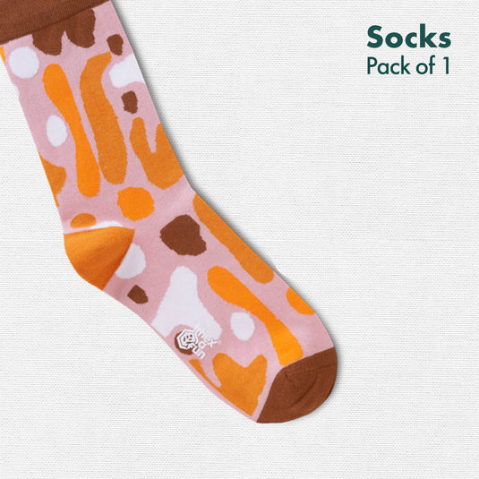 Mud Spots! Unisex Socks, 100% Organic Cotton, Crew Length, Pack of 1