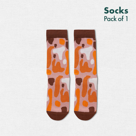 Mud Spots! Unisex Socks, 100% Organic Cotton, Crew Length, Pack of 1