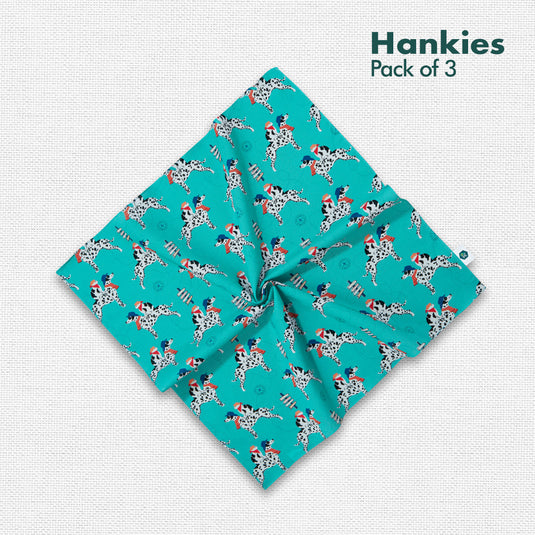 Pawsome! Unisex Hankies, 100% Organic Cotton, Pack of 3