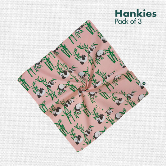 Spirit Animal! Unisex Hankies, 100% Organic Cotton, Pack of 3