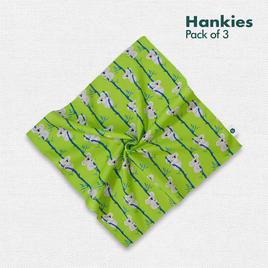 Spirit Animal! Unisex Hankies, 100% Organic Cotton, Pack of 3