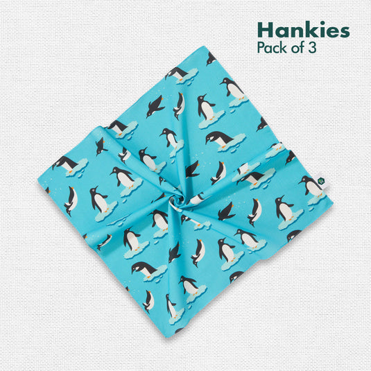 Spirit Animal! Unisex Hankies, 100% Organic Cotton, Pack of 3