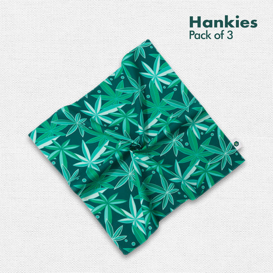 Smoking Hot! Men's Hankies, 100% Organic Cotton, Pack of 3