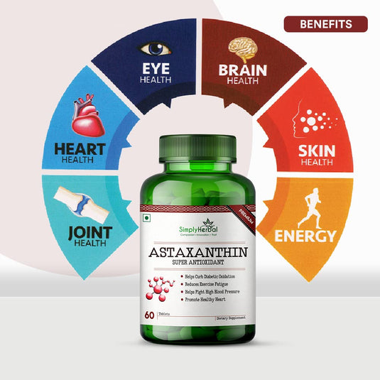 Simply Herbal Astaxanthin Supplement Tablets - 60 Tablets