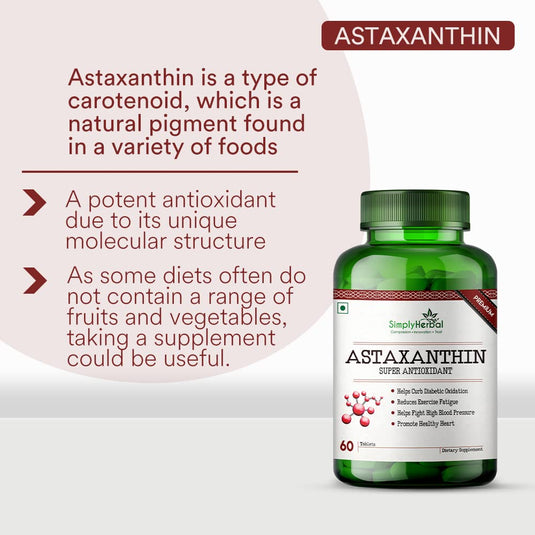 Simply Herbal Astaxanthin Supplement Tablets - 60 Tablets