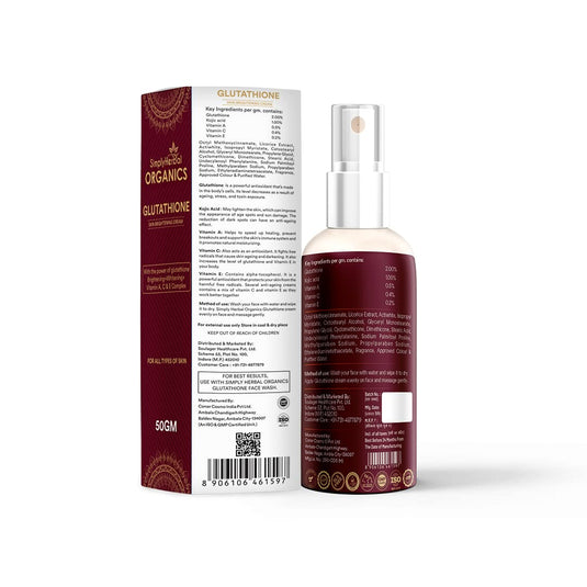 Simply Herbal L-Glutathione Skin Brightening Whitening Cream With Vita Simply Herbal L-Glutathione Skin Brightening Whitening Cream With Vita