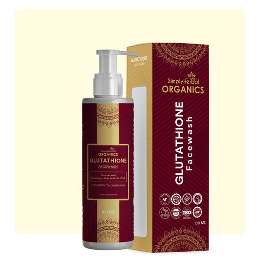 Simply Herbal Organics L-Glutathione Facewash With Vitamin C & E Instant Glowing Skin -100ml