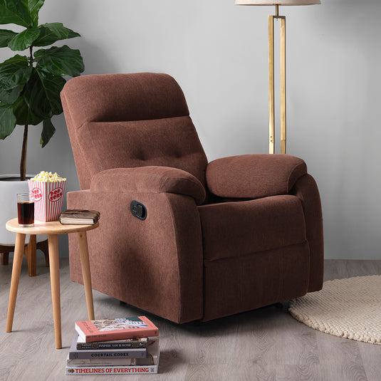 Sleepyhead RX5 - Single Seater Fabric Recliner (Turkish Brown)