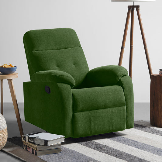 Sleepyhead RX5 - Single Seater Fabric Recliner (Avocado Green)