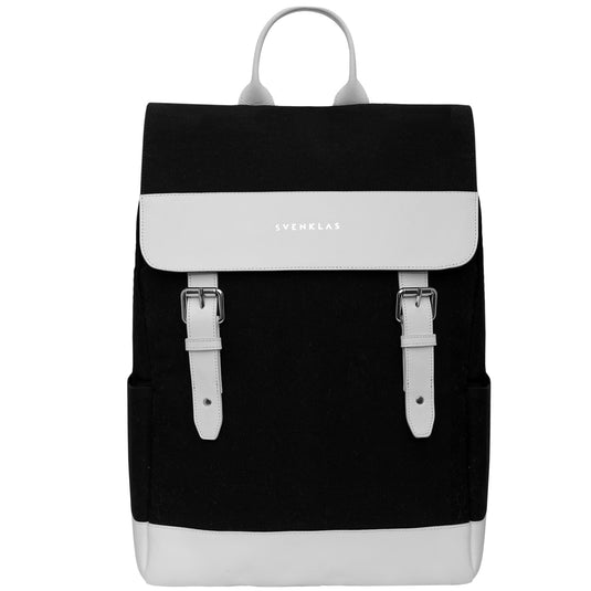 Svenklas Amber White Black Backpack