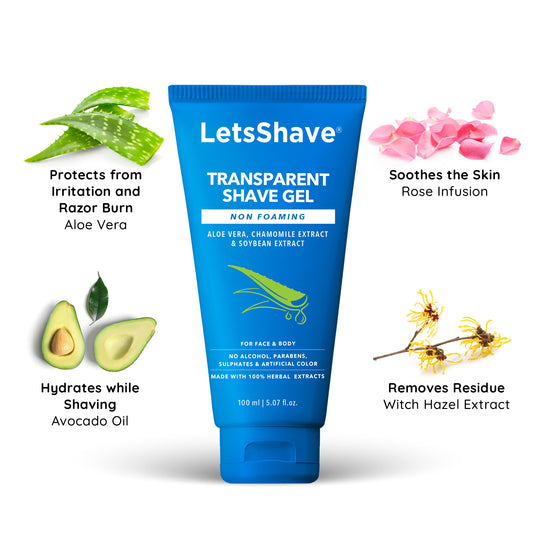 LetsShave Transparent Shave Gel 100 ml