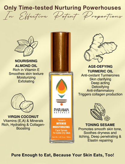 Turmeric INTENSE MOISTURIZING Face Serum for Extra Dry Skin