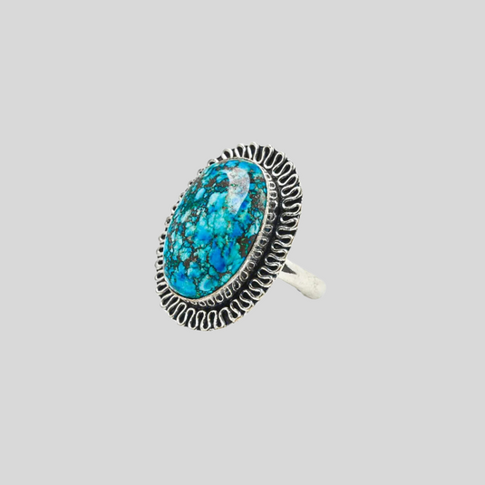 Healing Turquoise Adjustable Certified Gemstone Ring