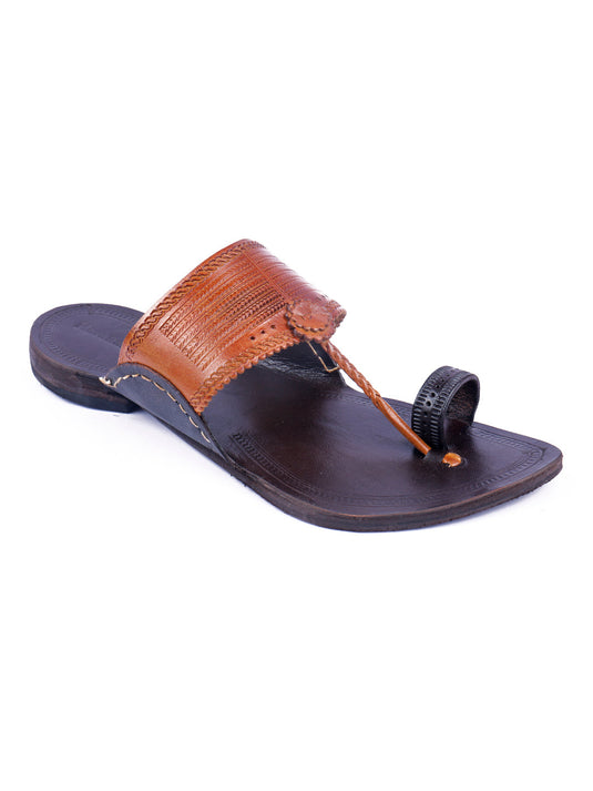 Dual Tone Men's Kolhapuri Chappal