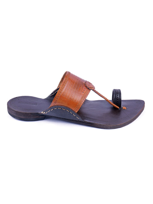 Dual Tone Men's Kolhapuri Chappal