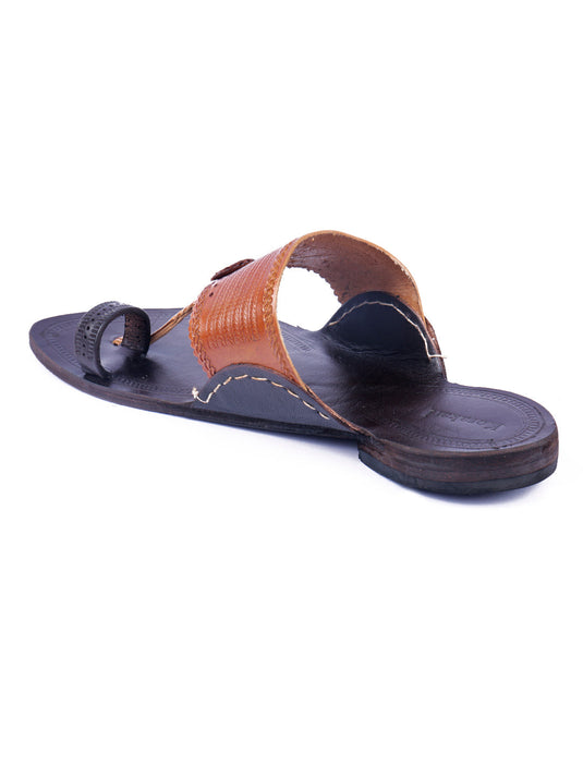 Dual Tone Men's Kolhapuri Chappal