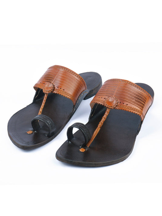 Dual Tone Men's Kolhapuri Chappal