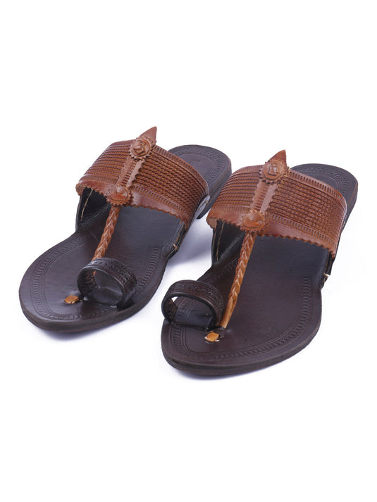 Dual Tone Comfort Women's Kolhapuri Chappal