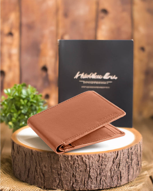 Handmade Pure Leather Light Brown Wallet