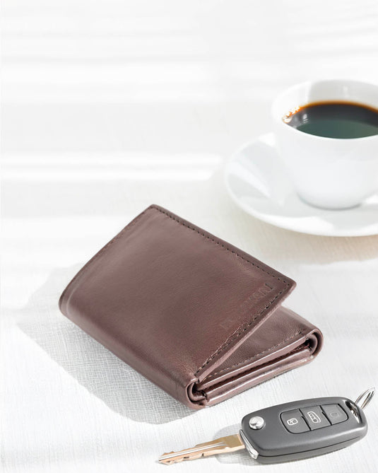 Stylish Handmade Pure Leather Brown Wallet