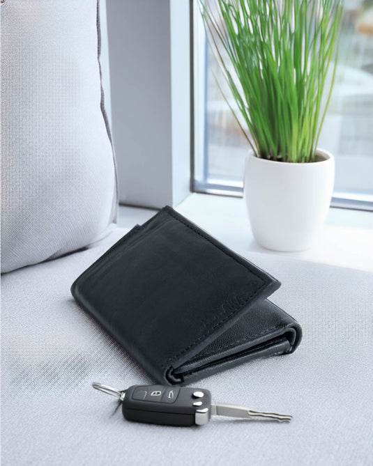 Stylish Handmade Pure Leather Black Wallet