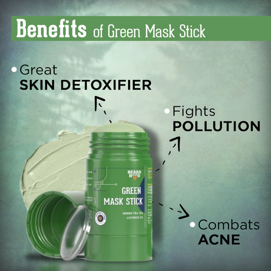 Green Tea Mask Stick & Green Tea Face Wash Combo