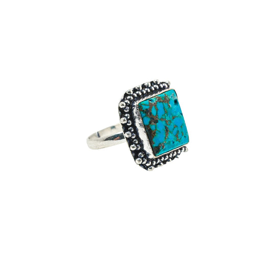 Healing Turquoise Adjustable Certified Gemstone Ring