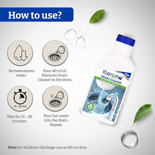 Klenzmo Drain Cleaner Liquid 400ml - 10 Doses
