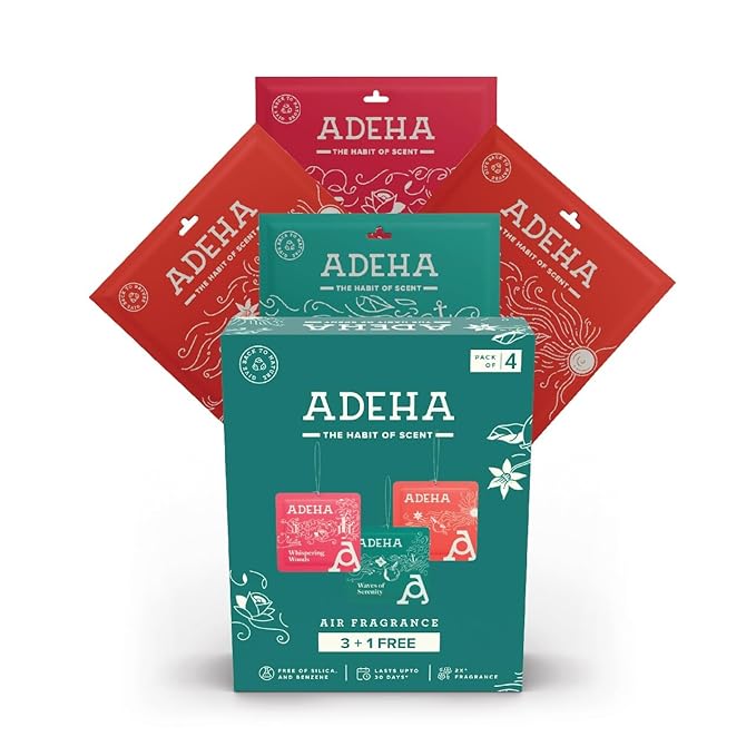 Adeha Adeha Air Freshener Pocket Mixed Fragrances- Buy 3 Get 1 (20g*4)