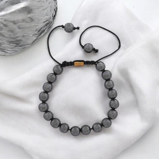 Real Hematite Healing Bracelet For Strong Mind, Grounded personality And Improved Health