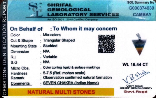 Balance Your Energy with the 7 Chakra Triangle Pendant – A Powerful, Geometric Gemstone Necklace for Healing and Alignment.