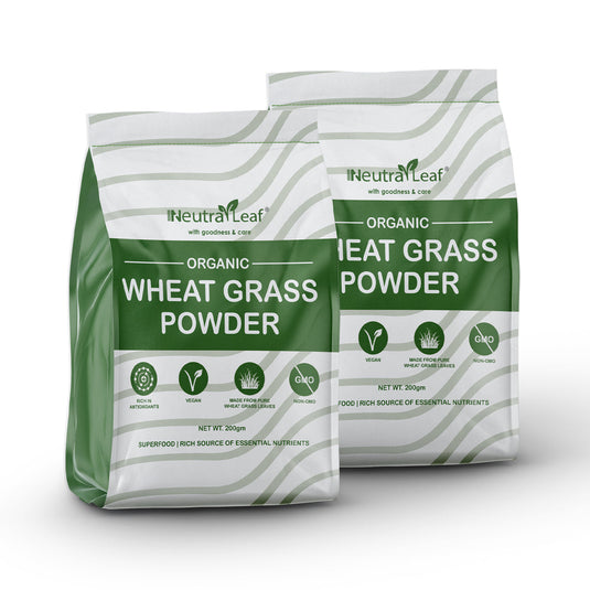 NeutraLeaf Organic Wheat Grass Powder | Healthy Metabolism |  Energy |  Detox |  Immunity Booster | Skin Health