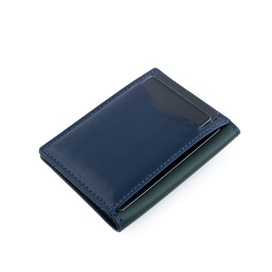 Nabim Magnetic Wallet- Blue and Green(RFID Protected)