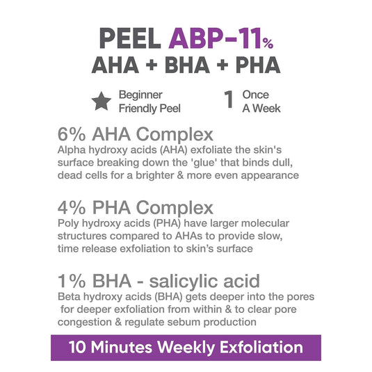 ABP-11% Gentle Exfoliating Peeling Solution, 30ml - CosIQ