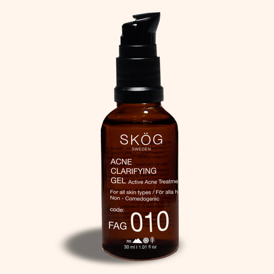 SKÖG ACNE CLARIFYING GEL with Liquorice + Tea Tree+ Nutmeg for cystic acne, hormonal acne, stubborn acne