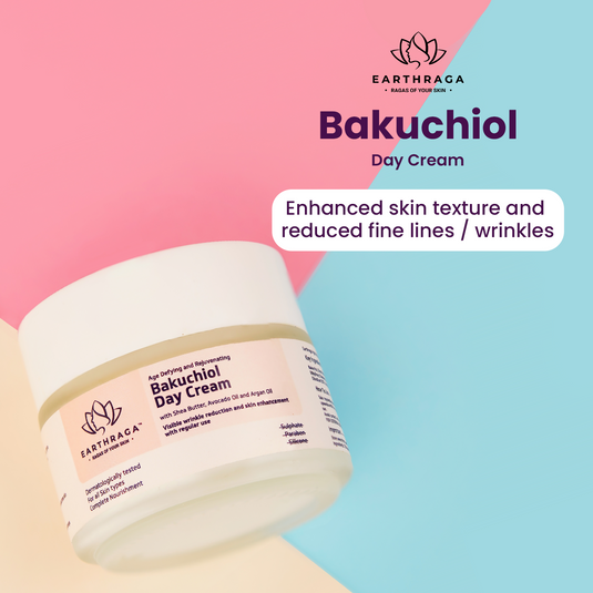 Earthraga Bakuchiol Day Cream | Protection from ageing and pollution | 100 gm