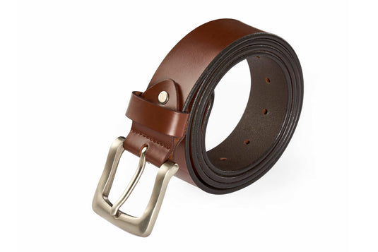 Refined Elegance:- Handmade Light Brown Leather Belt, Timeless and Sustainable