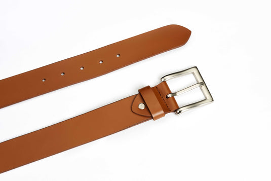 Craftsman's Touch - Handmade Tan Leather Belt, Timeless and Sustainable