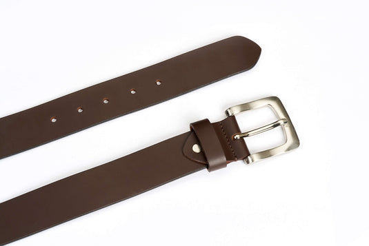 Timeless Craftsmanship:- Handmade Dark Brown Leather Belt, Exquisite and Durable