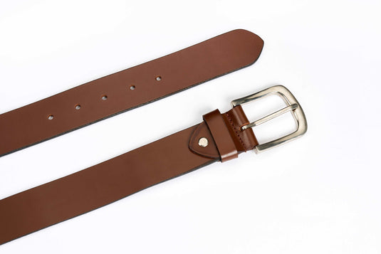 Refined Elegance:- Handmade Light Brown Leather Belt, Timeless and Sustainable