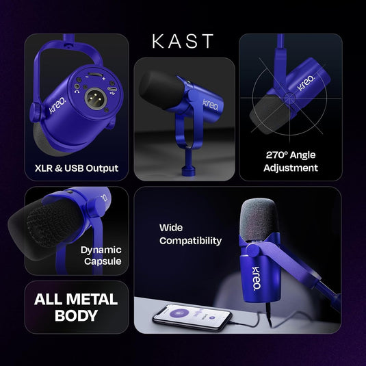 Kast Dynamic Mic + Rod Pro Boom Arm Combo