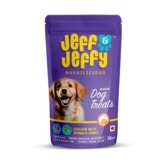 Chicken & Spinach Cubes : Freeze Dried Treats Rich in Antioxidants - Jeff & Jeffy