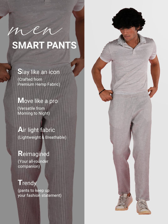 Men Whispering Grey Hemp Lounge Pant