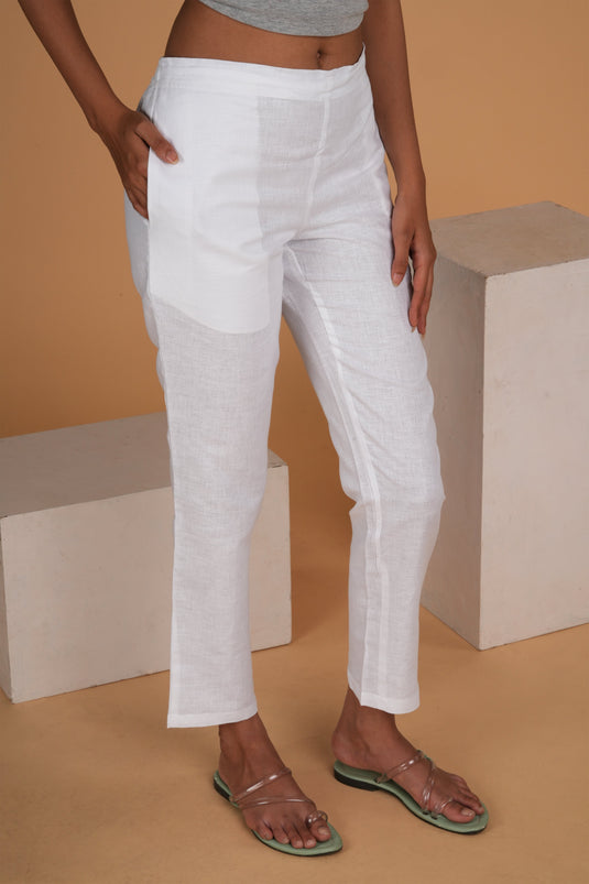 comfortable white lounge pant