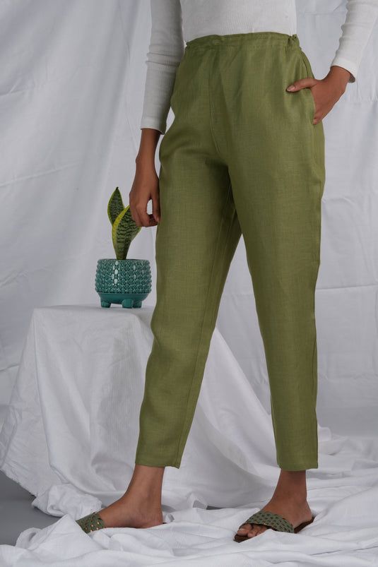 eco-friendly women olive lounge pant