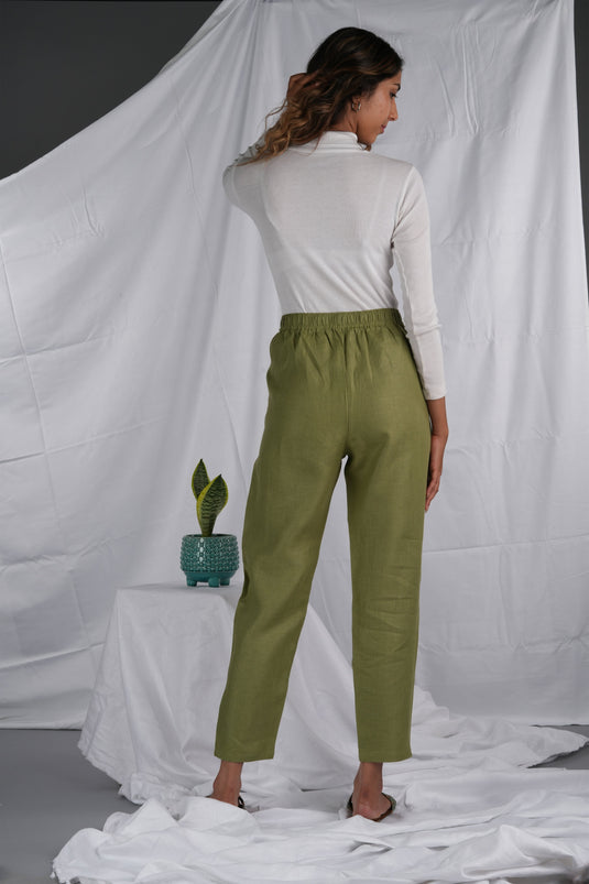 comfortable Women Regal Olive Hemp Lounge Pant