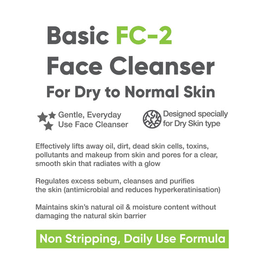 FC - 2 Basic Face Cleanser for Dry Skin, 100ml - CosIQ