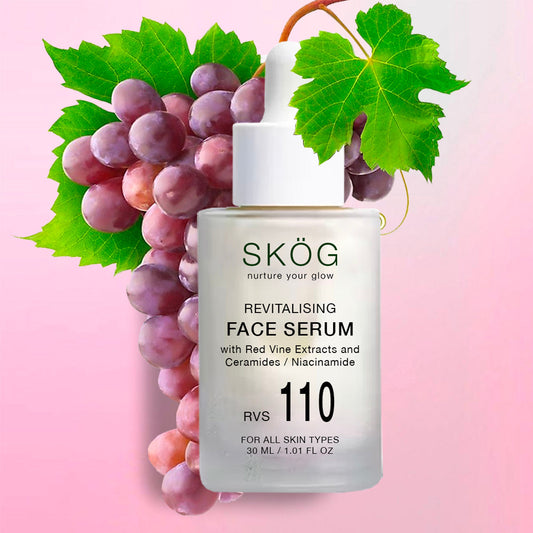 SKOG REVITALISING FACE SERUM anti ageing serum with Red Vine Extracts + natural Retinol + Ceramides + Niacinamide for all skin types